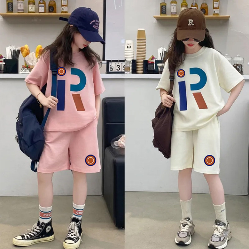 女童运动套装夏季2026新款洋气儿童衣服大童女装短袖时髦女孩夏装