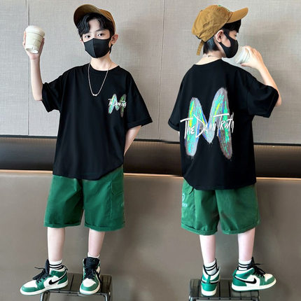 男童夏装短袖套装2026新款儿童装夏季两件套男孩夏款休闲衣服潮酷