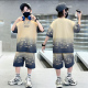 套装 韩版 2026新款 运动中大童渐变短袖 酷帅两件套 儿童夏装 男童夏季