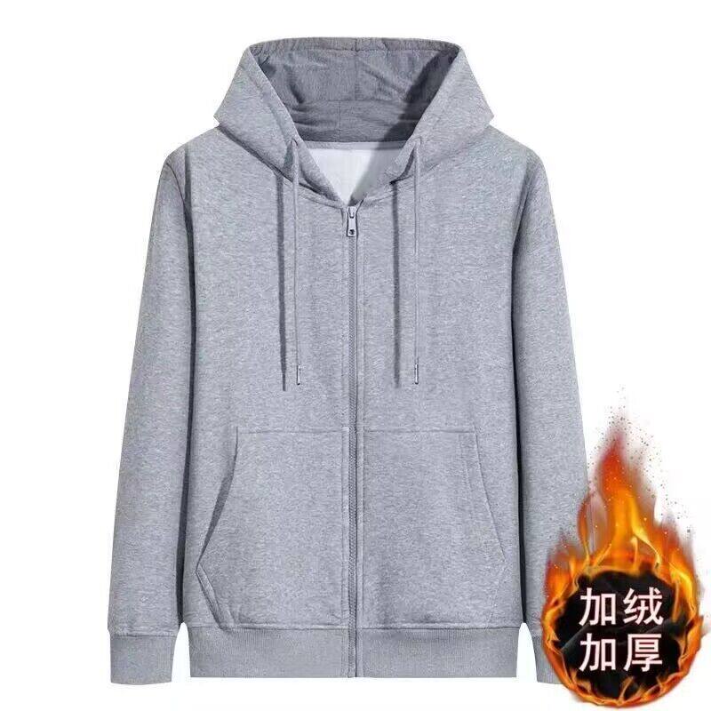 广州十三行清仓捡漏专柜大牌外贸男装连帽加绒加厚开衫卫衣外套男