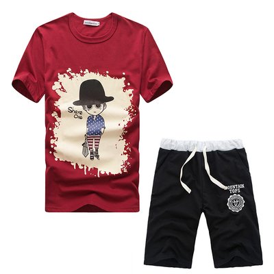 10大童11男孩子12初中小學生13夏天短袖t恤14衣服裝15歲兩件套裝