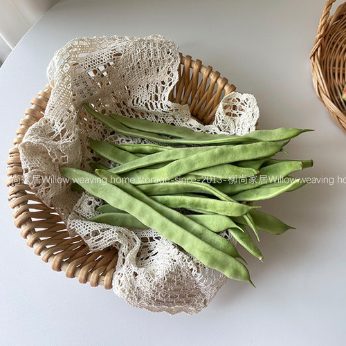 零食收纳筐收纳篮手工编织