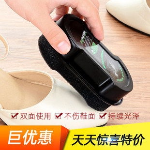 皮具清洁保养抛光家用多功能鞋 神器皮鞋 油刷 刷懒人擦鞋 双面海绵鞋