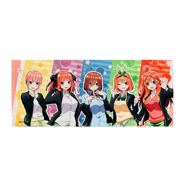 五等分的花嫁全棉卡通喷墨毛巾