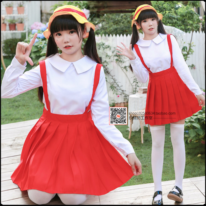 日本经典动漫 樱桃小丸子 小玉cosplay服装 JK学生装校服日常长袖