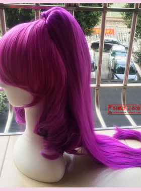 英雄联盟LOL 星之守护者 魔法少女 风女迦娜 风暴之怒 cos假发