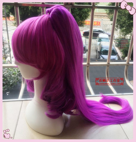 英雄联盟LOL 星之守护者 魔法少女 风女迦娜 风暴之怒 cos假发