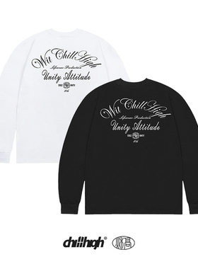 ChillHigh 10周年纪念花体字 重磅圆领基础宽松Classic Fit长袖T