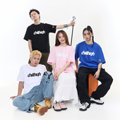 短袖 复古情侣纯棉半袖 t恤男女潮牌百搭ins潮夏 logo美式 ChillHigh