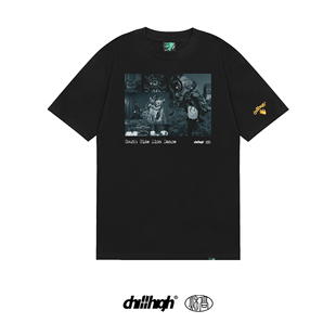 宽松休闲短袖 ChillHigh 260克纯棉圆领夏季 岭南醒狮图 秋高