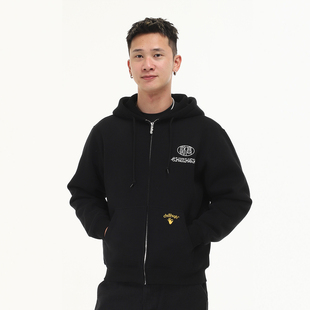 秋高C字雕花主题拉链卫衣加绒加厚连帽开衫 风格 男 中式 ChillHigh