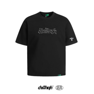 圆领潮休闲宽松短袖 ChillHigh秋高 珍珠泡珠轻奢高级纯棉男女同款