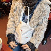 READY Pocket三色刺绣小花高密度纯棉单肩包手拎包 Arc SWEAR