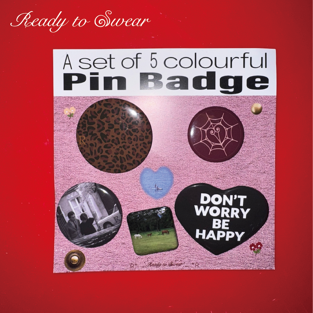 套组复古风格元素爱心徽章