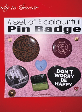 READY TO SWEAR【COLOURFUL BADGES】 套组复古风格元素爱心徽章
