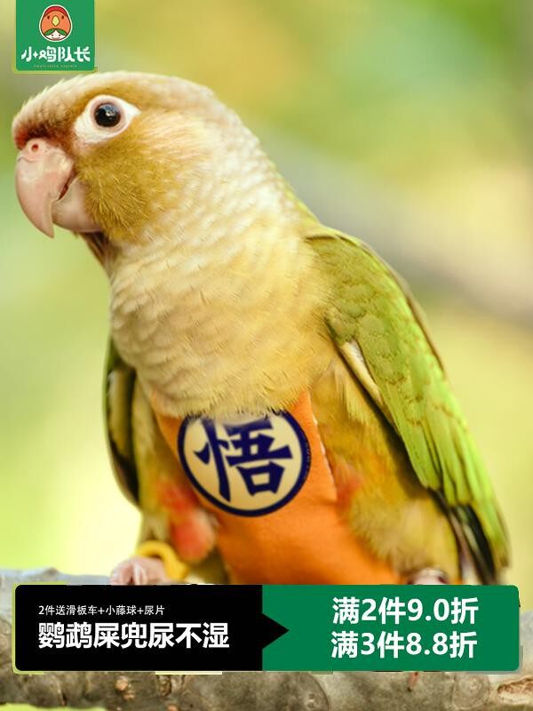 Подгузники Parrot с трехмерным фиксированным плечевым ремнем, регулируемые подгузники с карманом для дерьма большой емкости, одежда Xuanfeng peony tiger skin Изображение 1