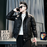 小伙2026冬装加厚设计男士皮棉衣外套F136-P148控198咖色，男装棉衣，电商D313