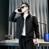 小伙2025冬装加厚设计男士皮棉衣外套F123-P138控178黑色，男装棉衣，电商D313
