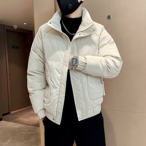 2025冬装男士修身加厚男棉衣外套  F26-P138 控178 卡其色图片