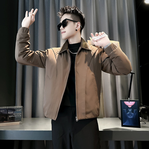 社会小伙 秋冬加棉男时尚夹克男外套  J267-P108 控148 黑色图片