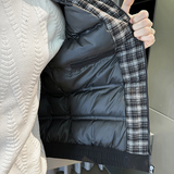 小伙2025冬装加厚设计男士皮棉衣外套F125-P138控178黑色，男装棉衣，电商D313