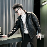 小伙2026冬装加厚设计男士皮棉衣外套F136-P148控198咖色，男装棉衣，电商D313