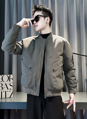 小伙 2025冬装加厚设计男士棉衣外套  F106-P138 控178 军绿色