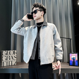 社会小伙春装新款男时尚夹克男外套J277-P108控158灰色，男装夹克，电商D313