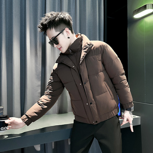 小伙 2025冬装加厚设计男士皮棉衣外套  F126-P138 控178 黑色图片