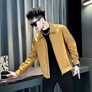 社会小伙 春装新款男时尚夹克男外套  J280-P98 控145 荧光色图片