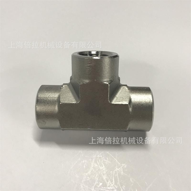 TENHEFLOW不锈钢T型异径管PT1/2XPT3/8 平口三通内丝螺纹接头