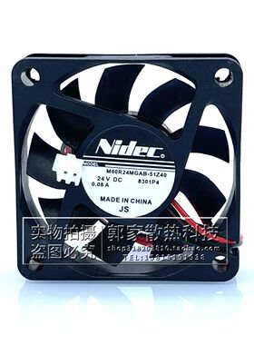 NIDEC全新M60R24MGAB-51Z40 6CM 6015 DC24V 0.08A变频器散热风扇