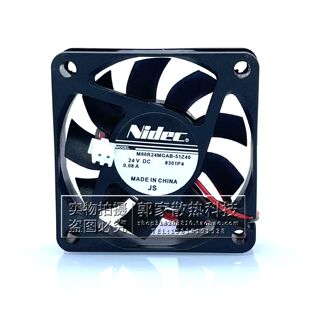 DC24V NIDEC全新M60R24MGAB 6015 6CM 0.08A变频器散热风扇 51Z40