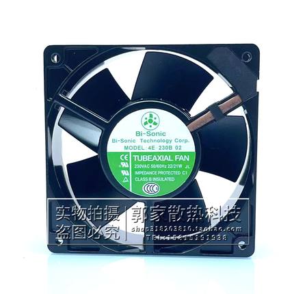 Bi-Sonic百瑞4E-230B 02 12CM  230V 22/21W全金属耐高温散热风扇
