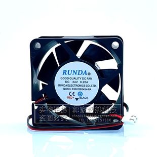 DC24V 全新RUNDA润达RS6025B24H 6025 6CM 0.20机箱变频器风扇