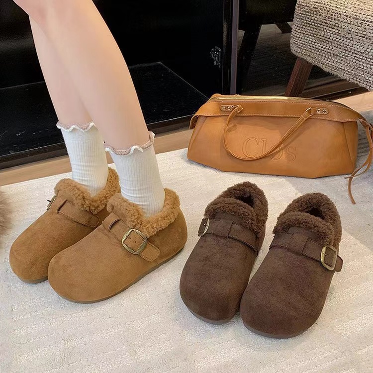 2025冬季新款女鞋厚底增高勃肯鞋女百搭休闲运动板鞋ins潮面包鞋