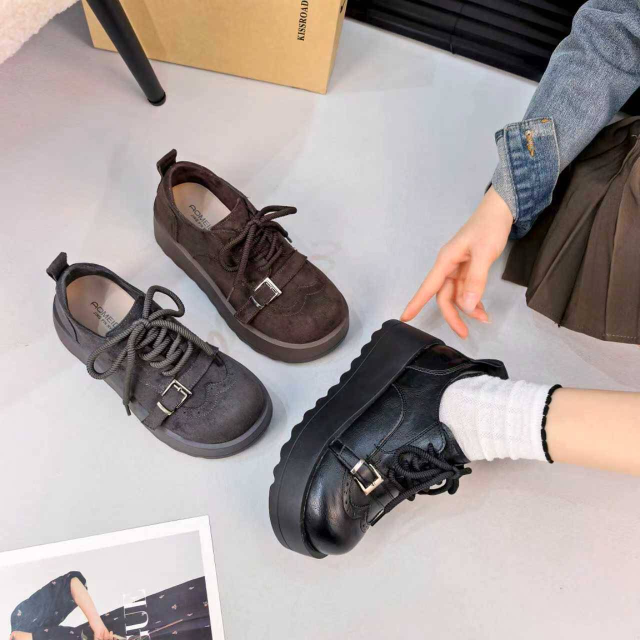 2025春季新款女鞋厚底增高老爹鞋女百搭休闲运动板鞋ins潮面包鞋