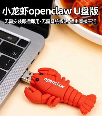 OpenClaw小龙虾一键安装U盘免配置支持Win10/11/加急发货