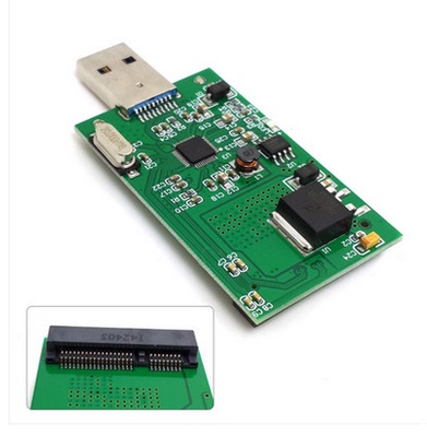 USB 3.0 to mSATA SSD adapter card mSATA固态盘转USB 3.0转接卡