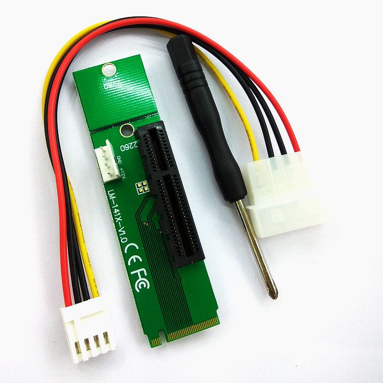 包邮NGFF转PCI-E转接卡 M.2口转PCIE扩展卡 M.2F转PCI-E X4转接卡