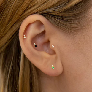 迷你小耳钉纯银多耳洞隐形耳环不明显精致小巧耳饰养耳洞睡觉免摘