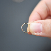 纯银小圆圈耳环女耳圈男耳钉14K金防过敏养耳睡觉不用摘 耳环