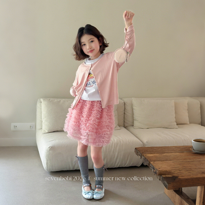 【亲子】柒号童仓女大童韩系套装春夏新款小马T恤针织开衫蛋糕裙