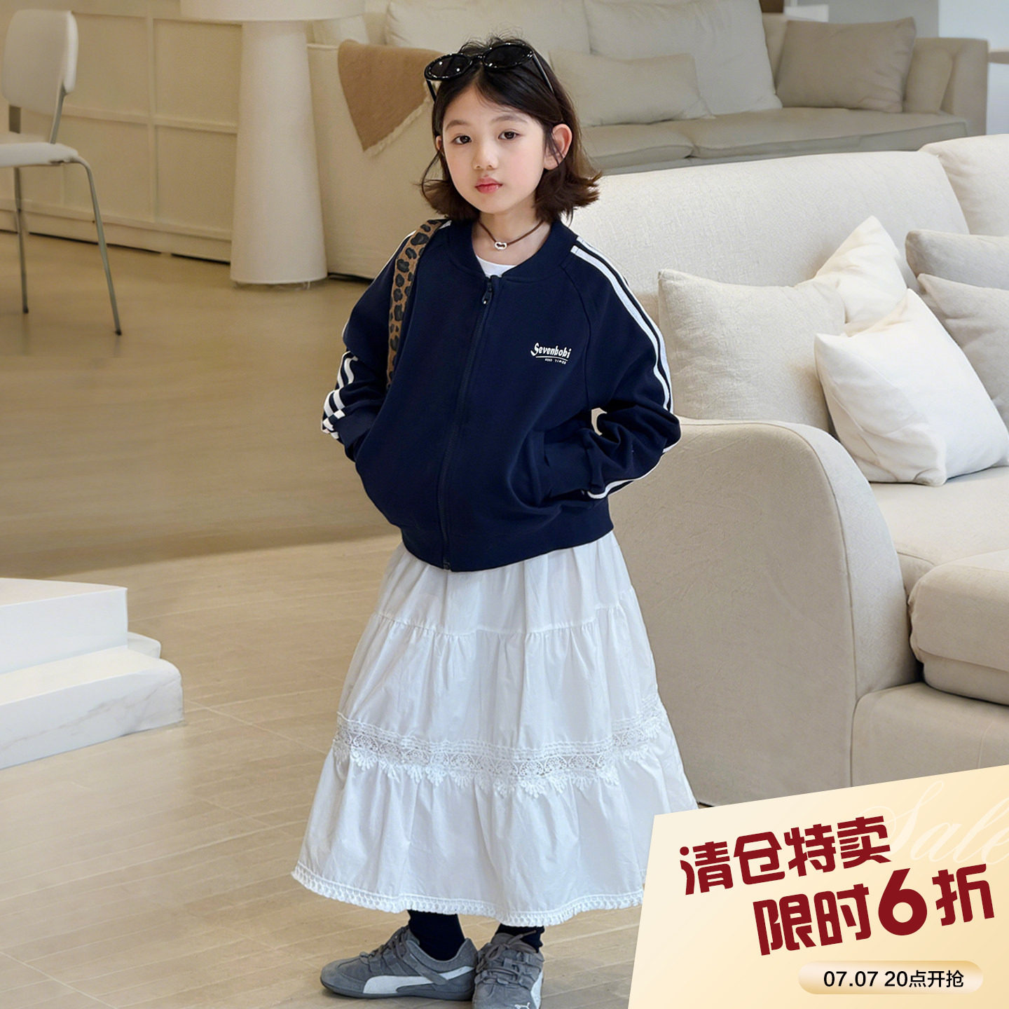 【亲子】柒号童仓女大童韩系运动外套春夏新款儿童休闲风棒球服潮