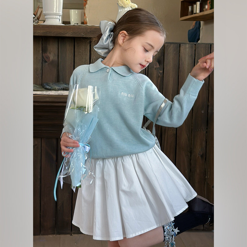 柒号童仓儿童韩版时髦针织衫2025春装新款女童POLO衫软糯亲肤上衣,童装/婴儿装/亲子装,毛衣/针织衫,淘宝优惠券,粉丝福利购,淘宝优惠卷