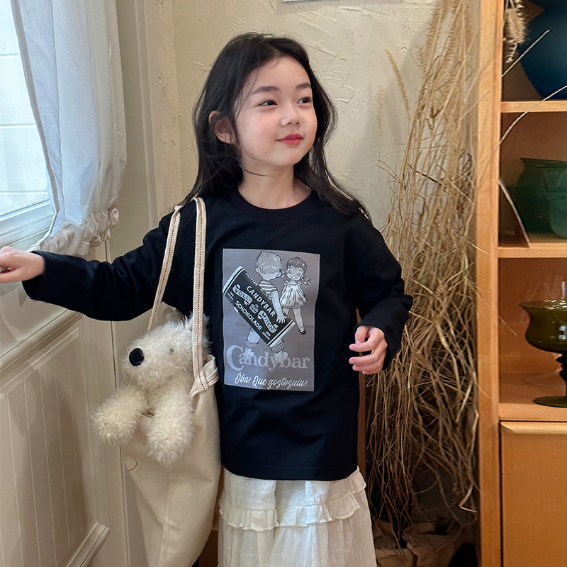 柒号童仓女中大童韩版洋气长袖T恤春装新款儿童休闲打底衫上衣潮,童装/婴儿装/亲子装,T恤,淘宝优惠券,粉丝福利购,淘宝优惠卷