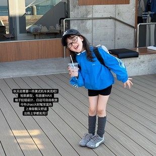 儿童洋气运动上衣小风衣 新款 柒号童仓女大童时尚 休闲百搭外套秋装