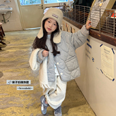 棉服冬装 韩版 柒号童仓女大童时尚 儿童保暖加厚外套上衣潮 亲子