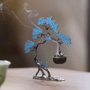 迎客松香炉莲花吊炉家用室内小祥云熏香炉创意摆件香薰炉 爆款