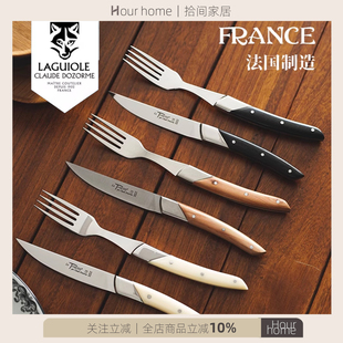 法国Claude dozorme狼头蒂耶尔ART DECO系列黑檀木刺柏木牛排刀叉